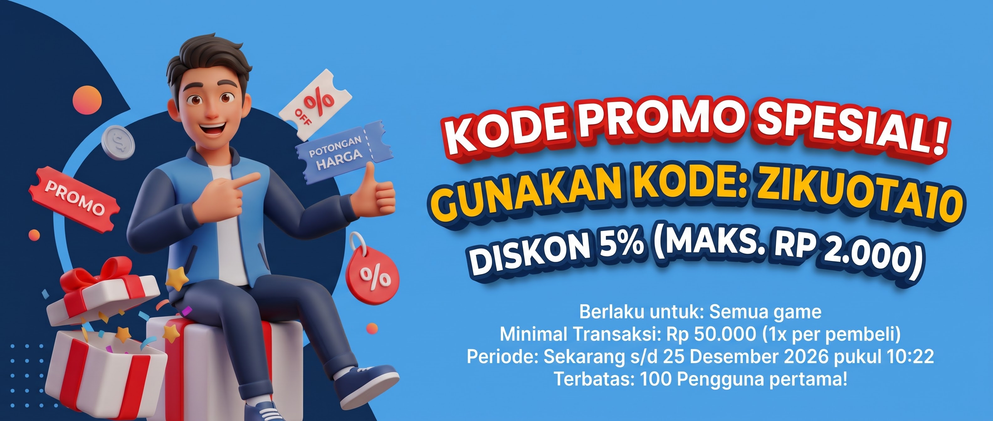 Diskon 5% untuk Semua produk